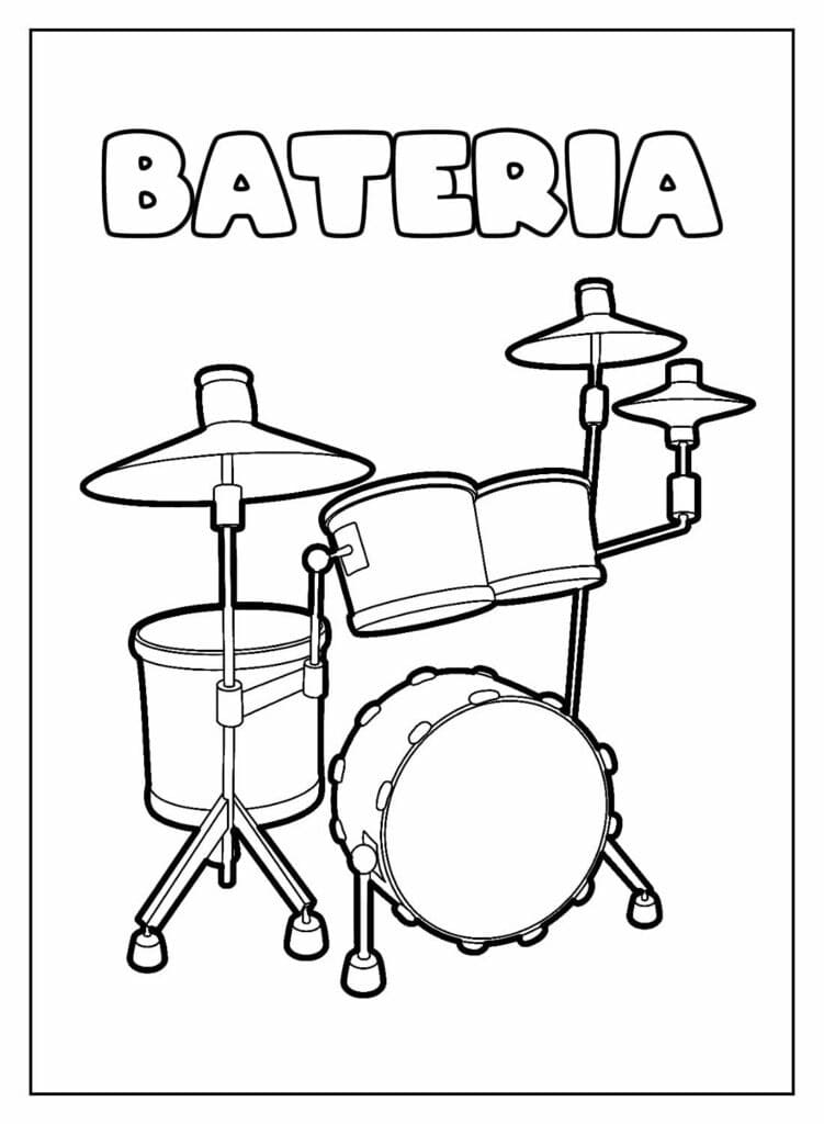 imagem Bateria para colorir