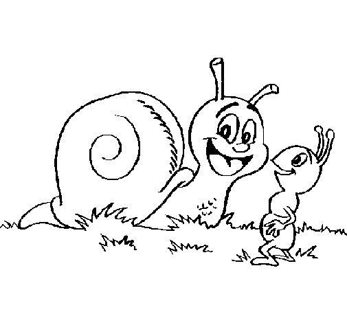 imagem de caracol para colorir