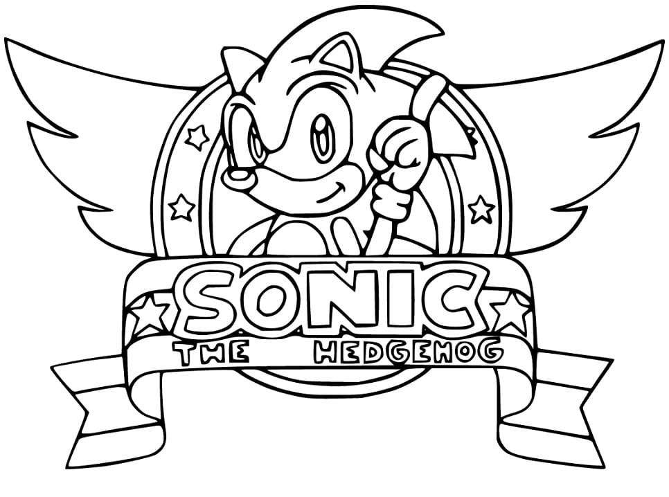 imagem do Sonic para colorir