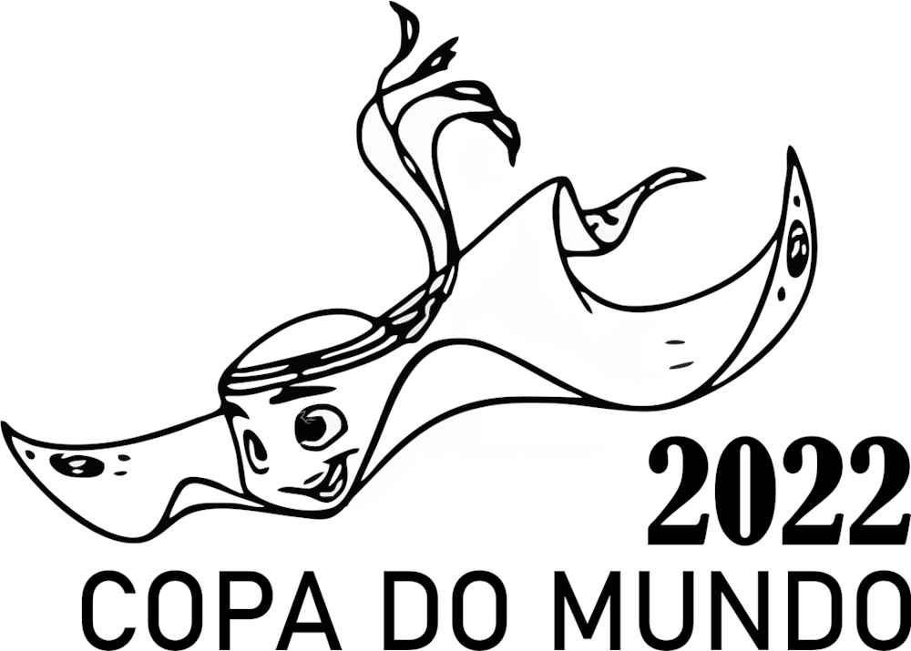 mascote da copa 2022 para colorir