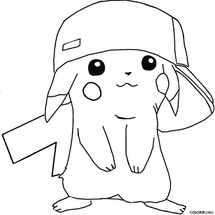 pikachu para colorir