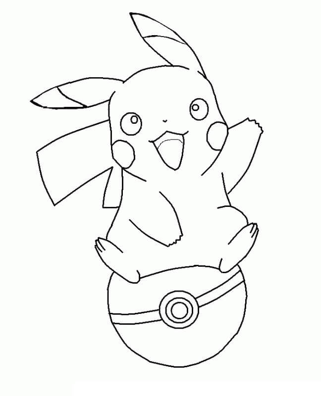 desenho do pikachu colorir pintar
