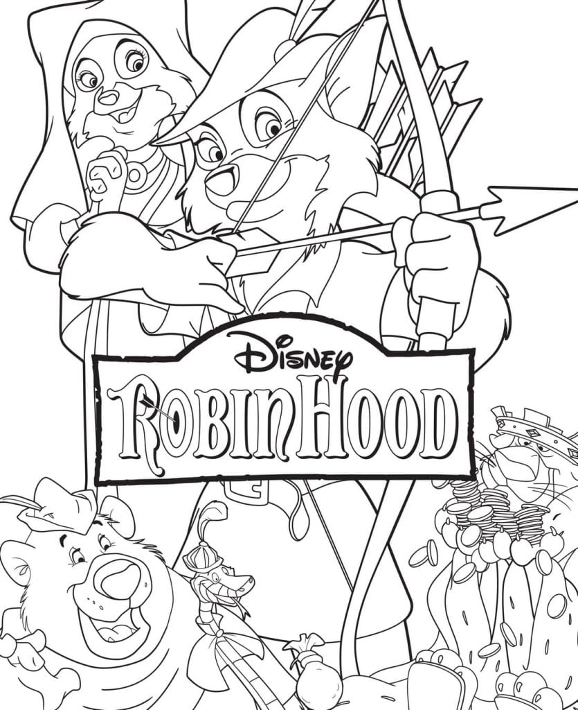 robin-hood para colorir