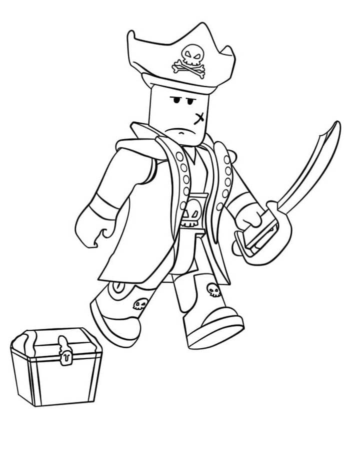 roblox-para-colorir pirata para pintar