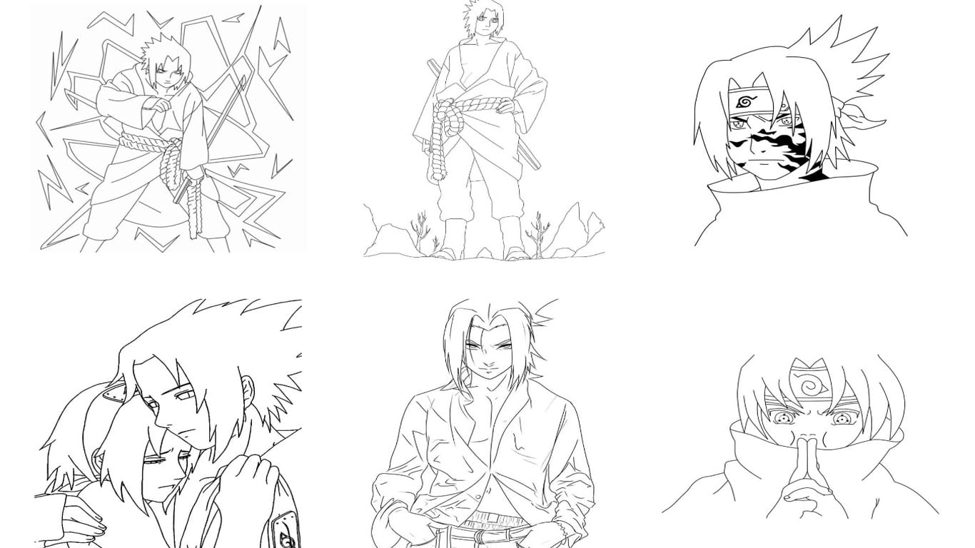 sasuke-para-colorir desenho imprimir