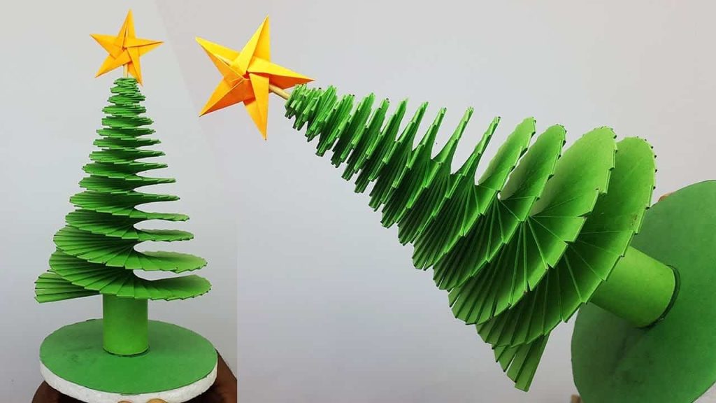 Árvore de Natal de papel para decorar