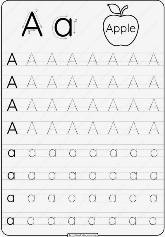 Atividade com a letra A sala de aula