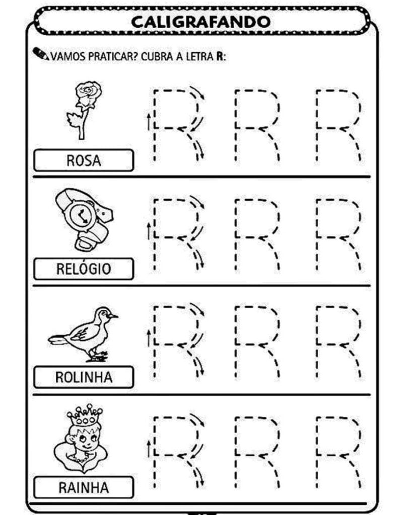 Atividade letra R educação infantil