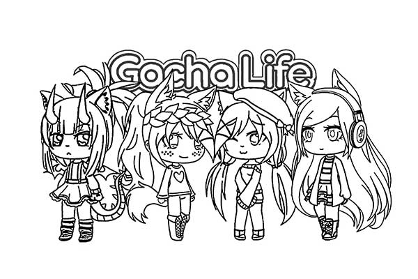 Desenho Gacha Life para colorir