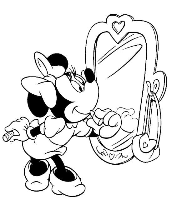 Desenho da Minnie para atividades