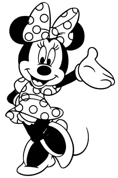 Desenho da Minnie para imprimir