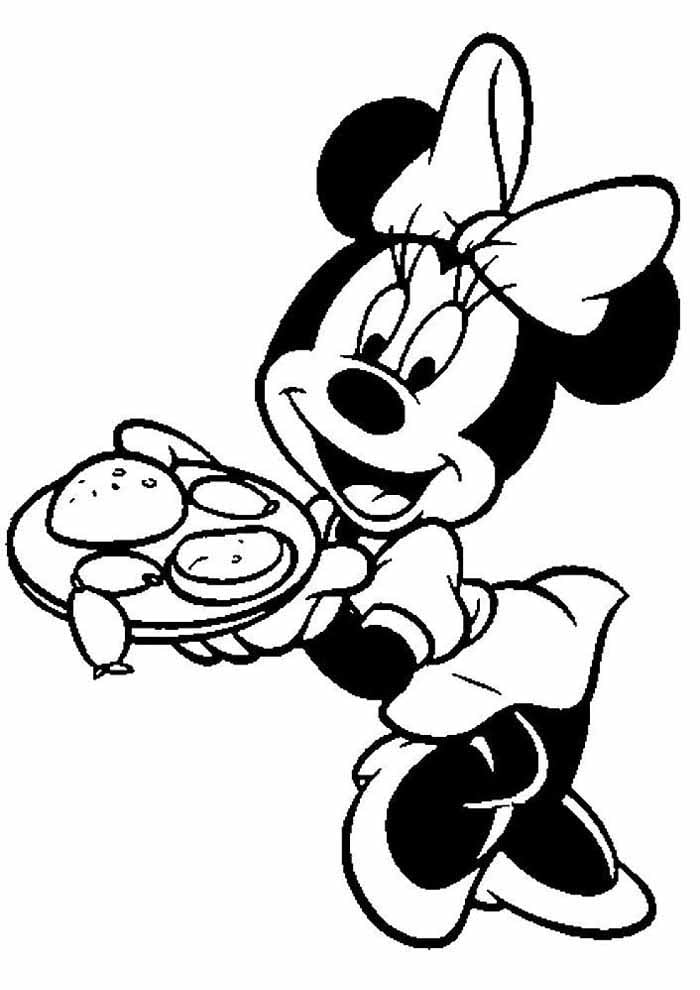 Desenho da Minnie para pintar