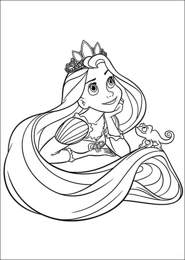 Desenho da Rapunzel imprimir