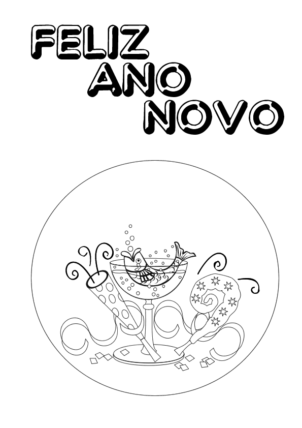 Desenho de Ano Novo 2023