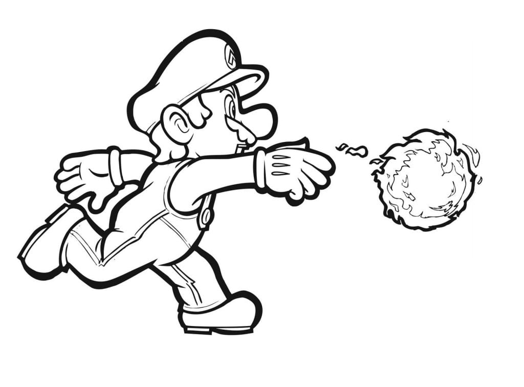 Desenho do Mario bros para colorir