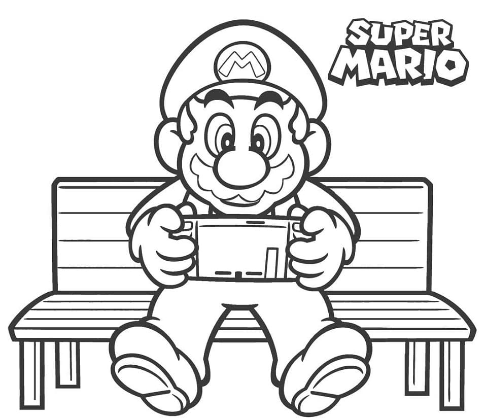 Desenho do Mario colorir