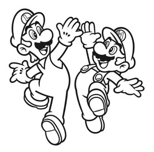 Desenho do Mario para colorir