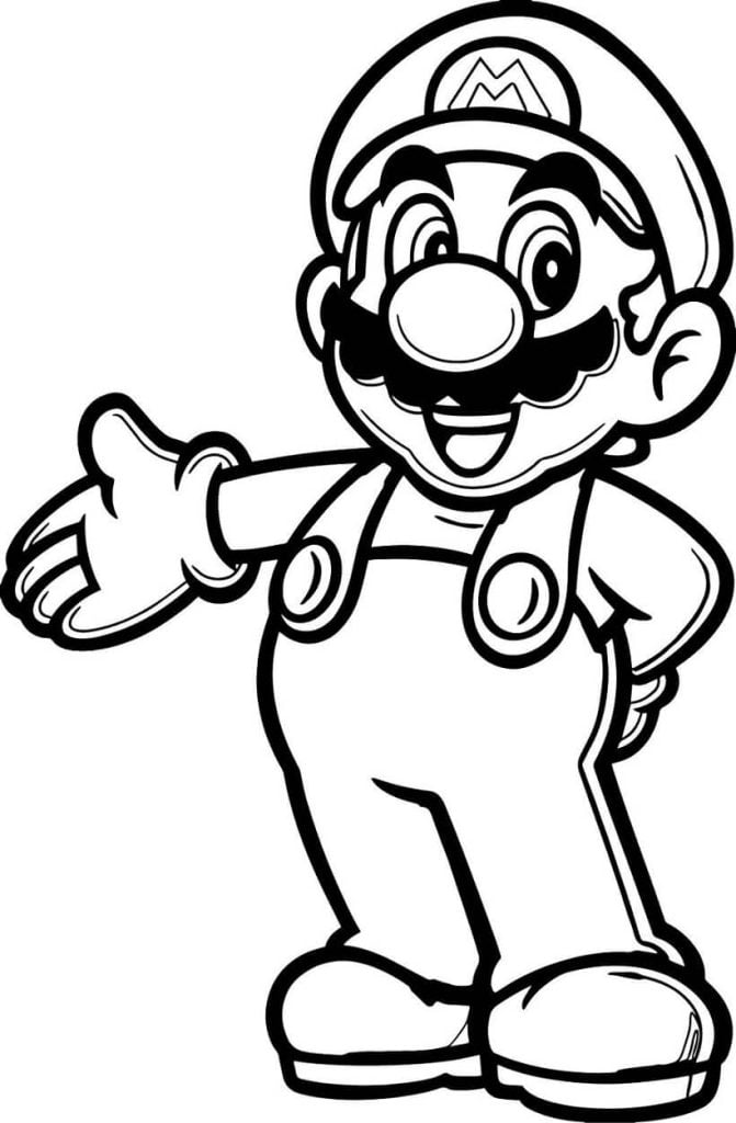 Desenho do Mario para desenahr