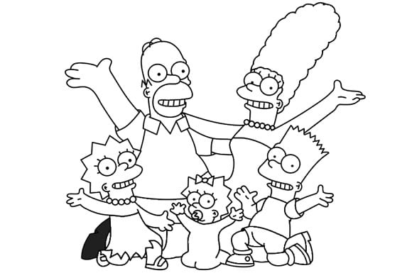 Desenho do Simpsons atividades