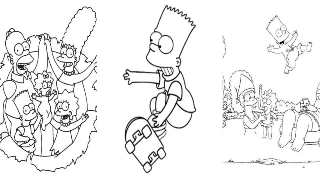 Desenho do Simpsons para colorir e imprimir