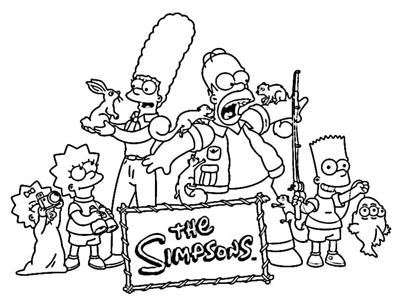 Desenho do Simpsons para colorir