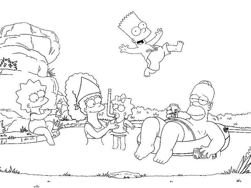 Desenho do Simpsons pintar