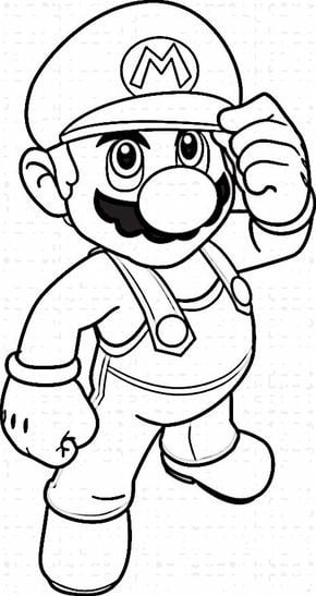 Desenho supor Mario bros colorir