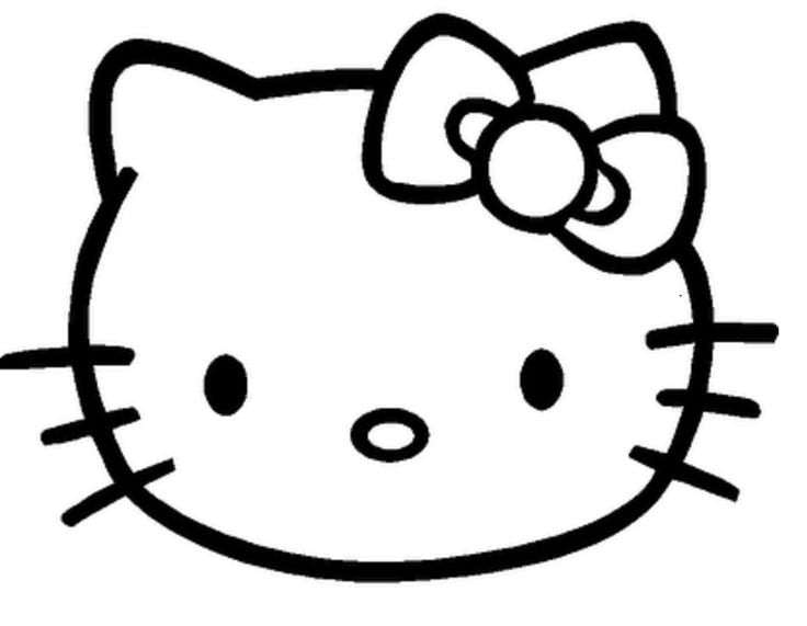 Hello Kitty para colorir molde