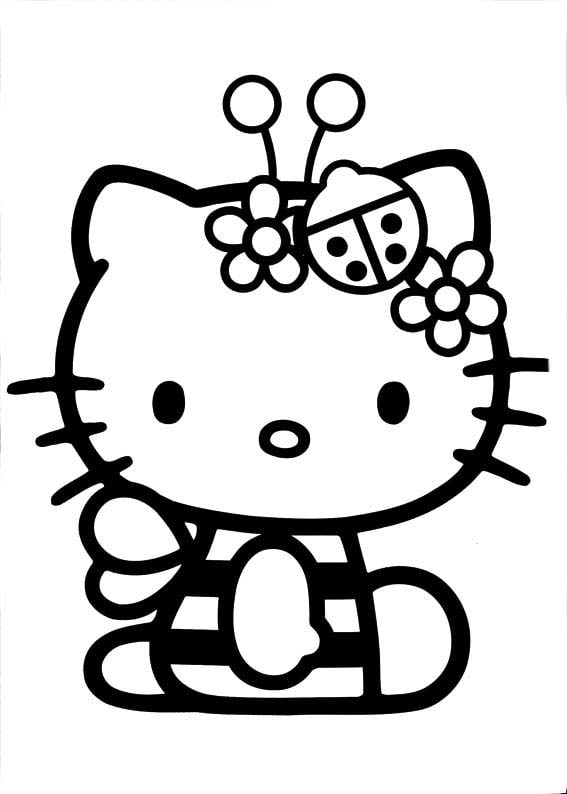 Hello Kitty para colorir