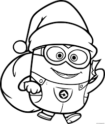 Minions para colorir natal