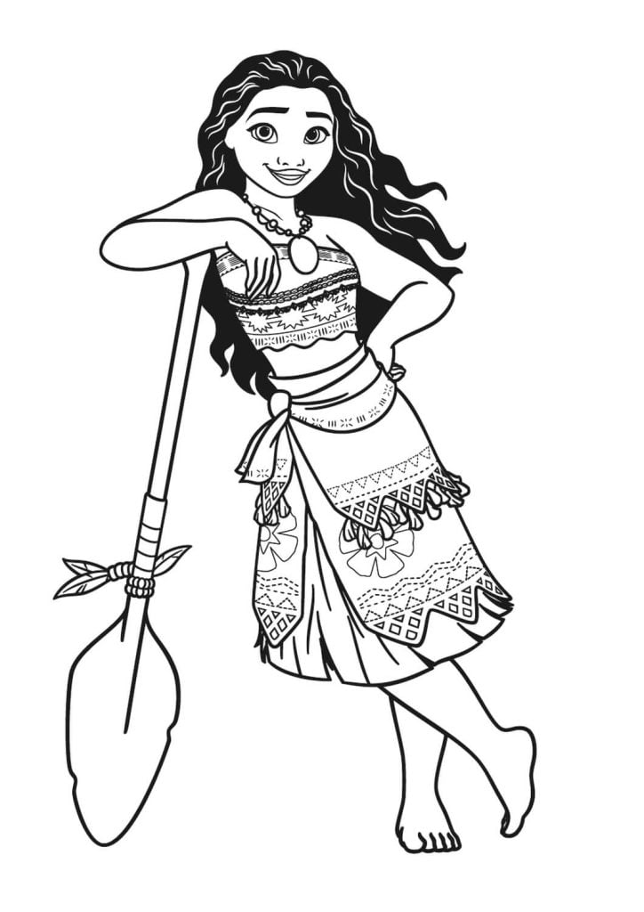 Moana para colorir