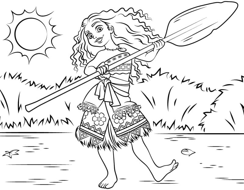 Moana para desenhar