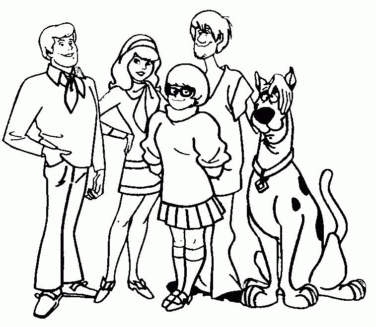 Scooby doo para colorir