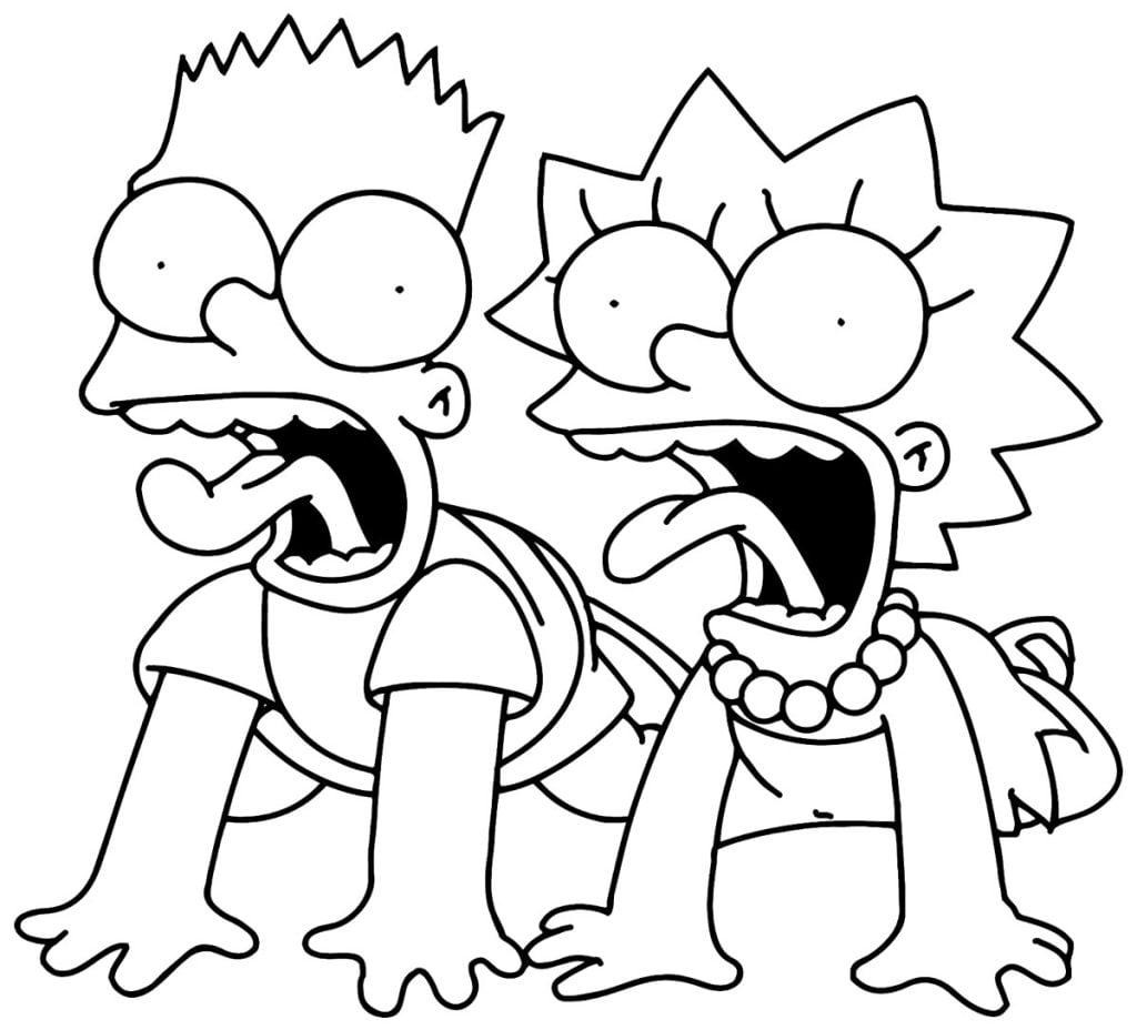 Simpsons para colorir bart