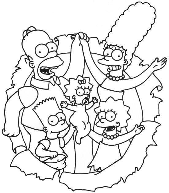 Simpsons para colorir