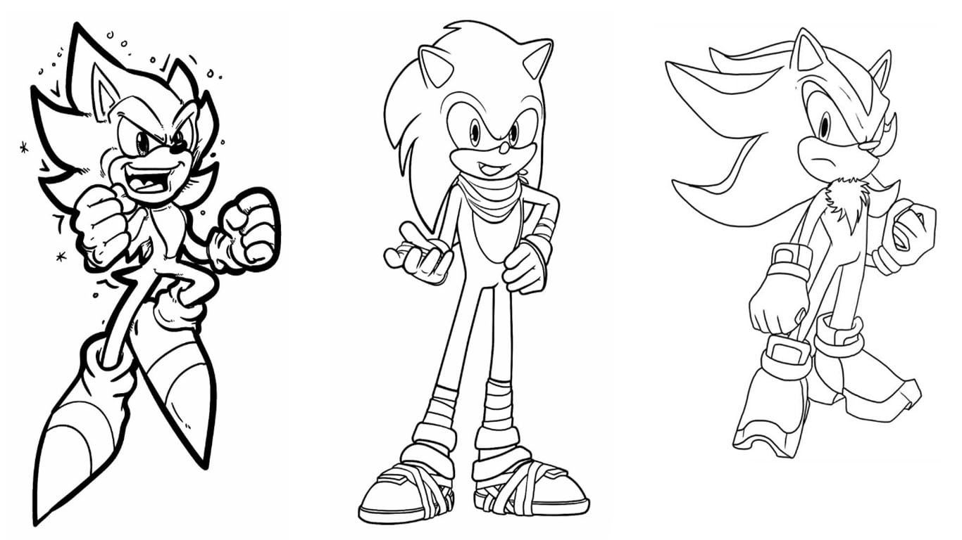 Super Sonic para colorir desenho