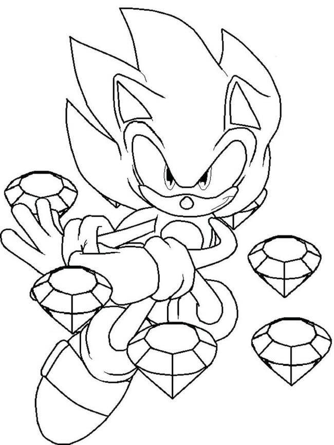 Super Sonic para colorir