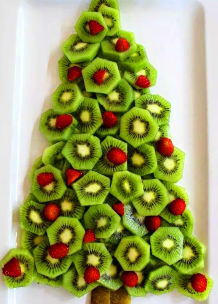 decoração de natal com frutas arvore de natal