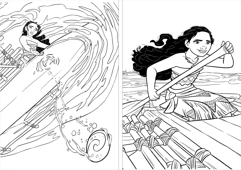 desenho da Moana para colorir