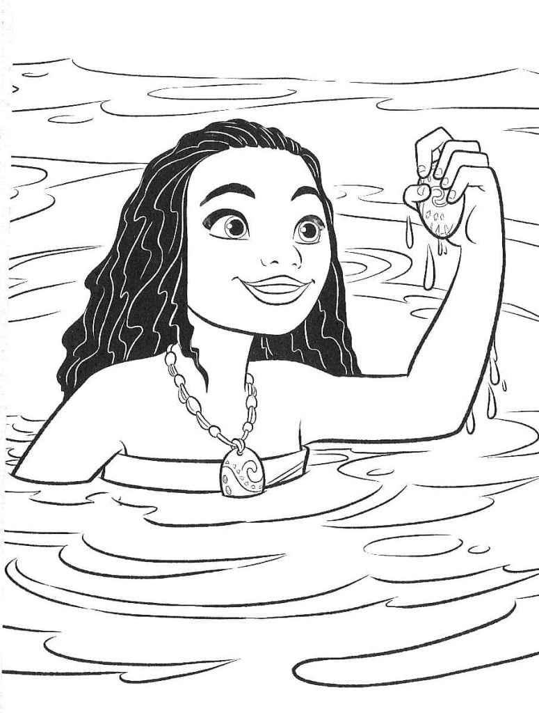 desenho da Moana para desenhar