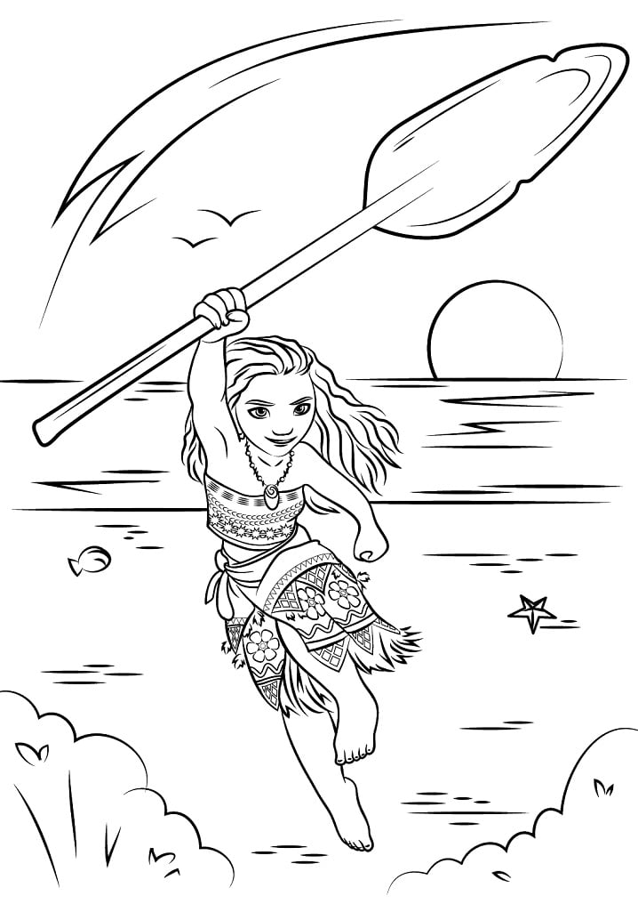 desenho da Moana para imprimir