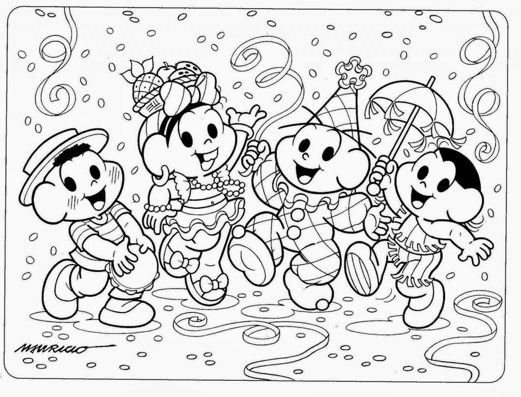 desenho da Turma da Mônica para colorir