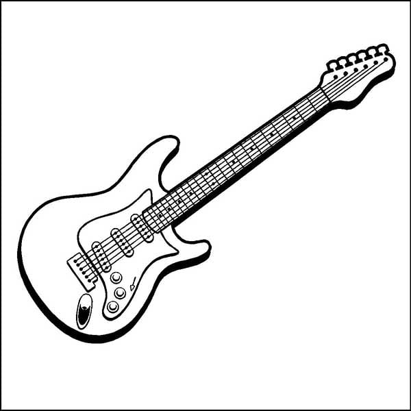 desenho de Guitarra para desenahr