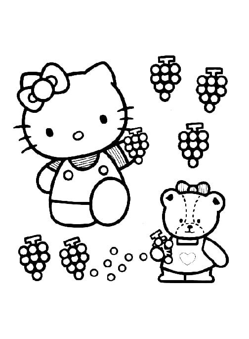 desenho de Hello Kitty para imprimir