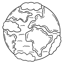 desenho de Planeta Terra imprimir