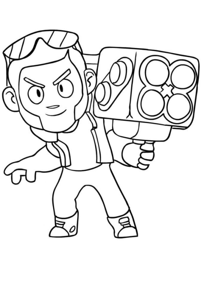 desenho do brawl stars para colorir