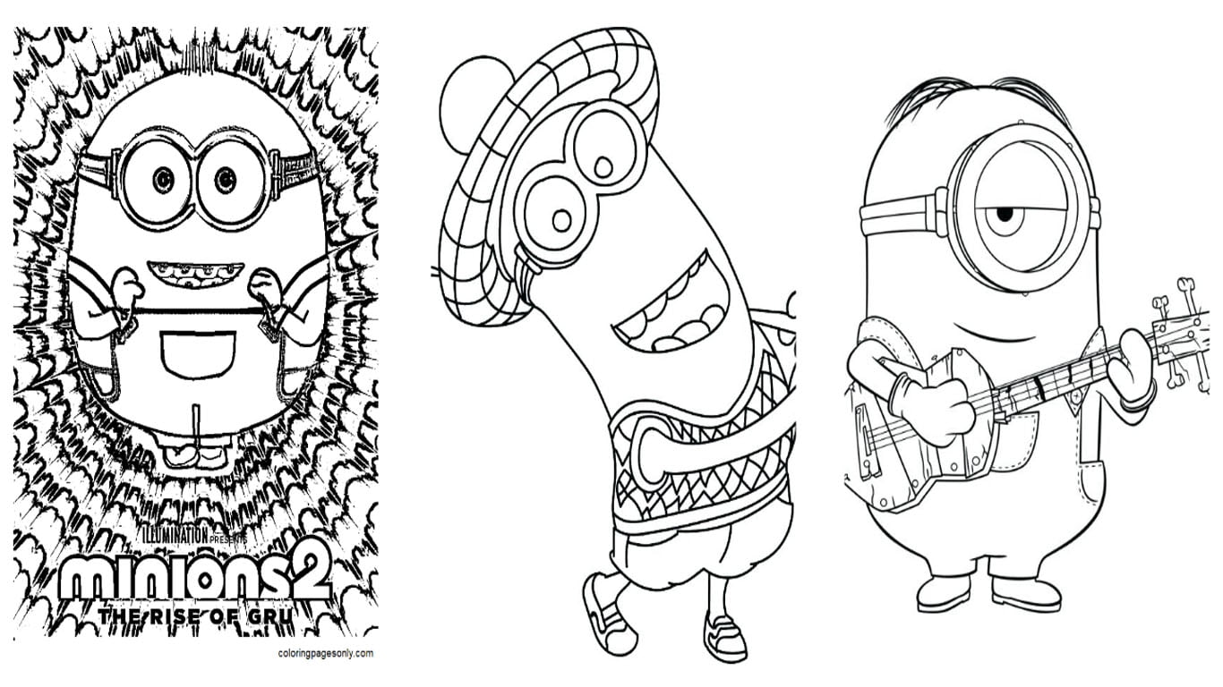 desenho dos minions para colorir imprimir