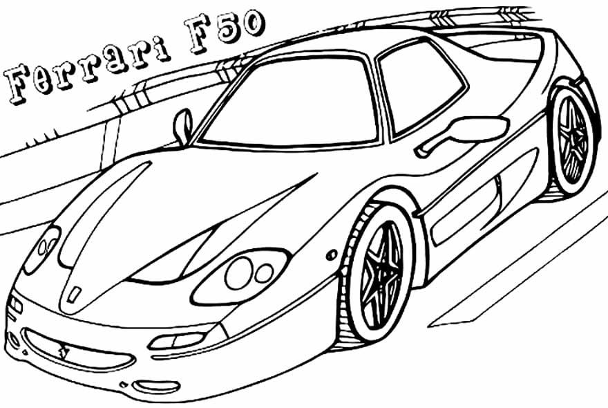 desenho ferrari f50 colorir