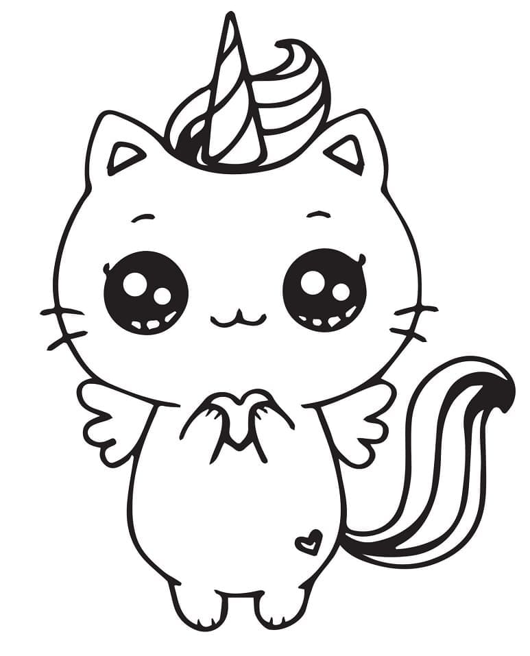 desenhos fofos gatinho unicornio