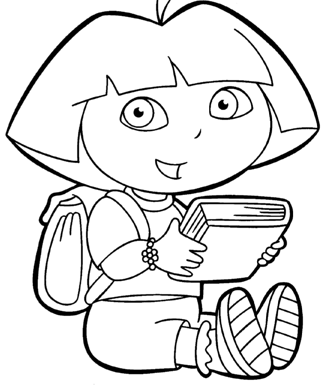 dora aventureira para pintar